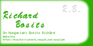 richard bosits business card