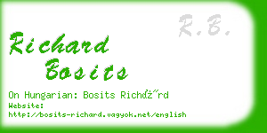 richard bosits business card